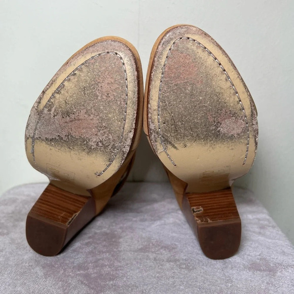 Rag & Bone Harrow Boot Tan Nubuck Booties Suede Leather Block Heel Size 39 - Picture 8 of 12